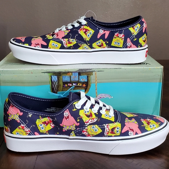 Vans Comfycush Authentic SpongeBob Alohabob Men Size 9, Women Size 10.5 - Picture 2 of 11